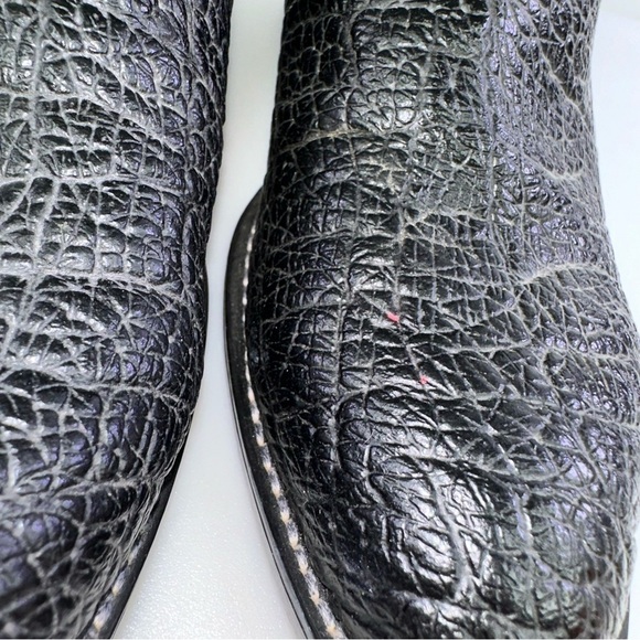 Bronco Men's WM1950 Black Almond Toe Mid-Calf Western Boots - Size 9EE - Picture 8 of 9